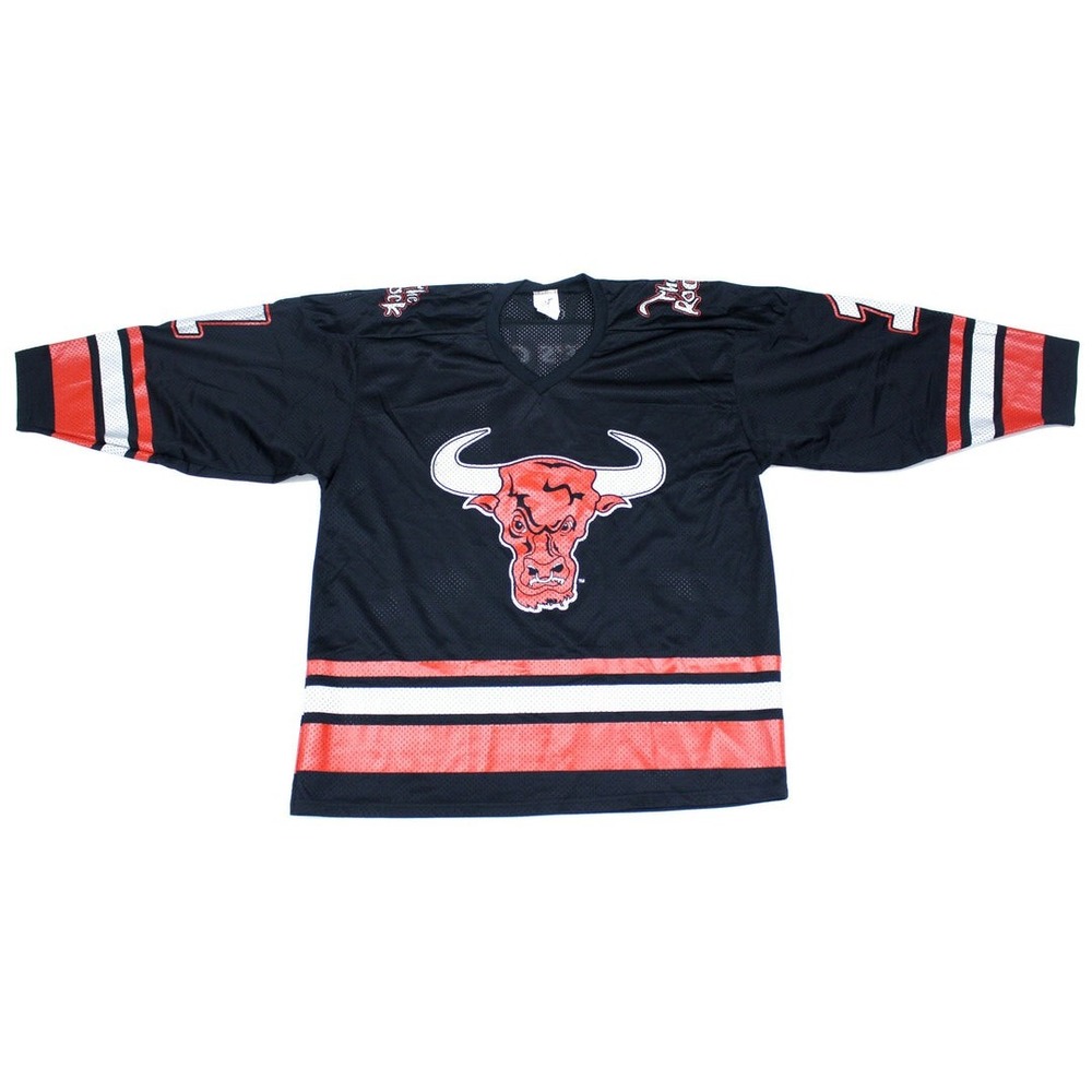 New Sealed Vintage 90s WWF The Rock Hockey Jersey Men 46M Black People's Champ 1